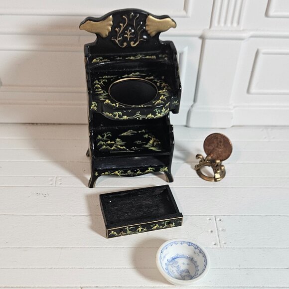 Vintage Hansson Dollhouse Miniature Wash Basin - Picture 5 of 9